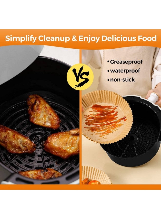 ctizne Air Fryer Paper Liners Disposable: 100PCS Round Airfryer Oven Insert Parchment Sheets Grease and Water Proof Non Stick Basket Liners for Baking Cooking from ctizne  - Image 4