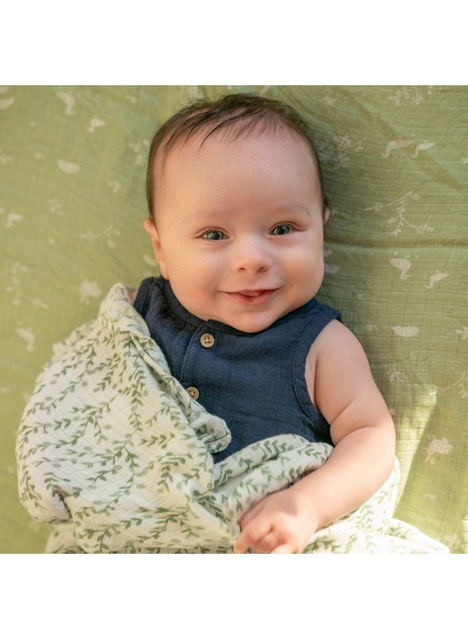 aden + anais Essentials Silky Soft Bamboo Muslin Swaddle, Breathable Baby Blanket, Ideal for Boys, Girls, Newborns, Babies & Infants, Receiving Blanket, Lightweight Wrap, 2 Pack, Nature Friends - Image 2