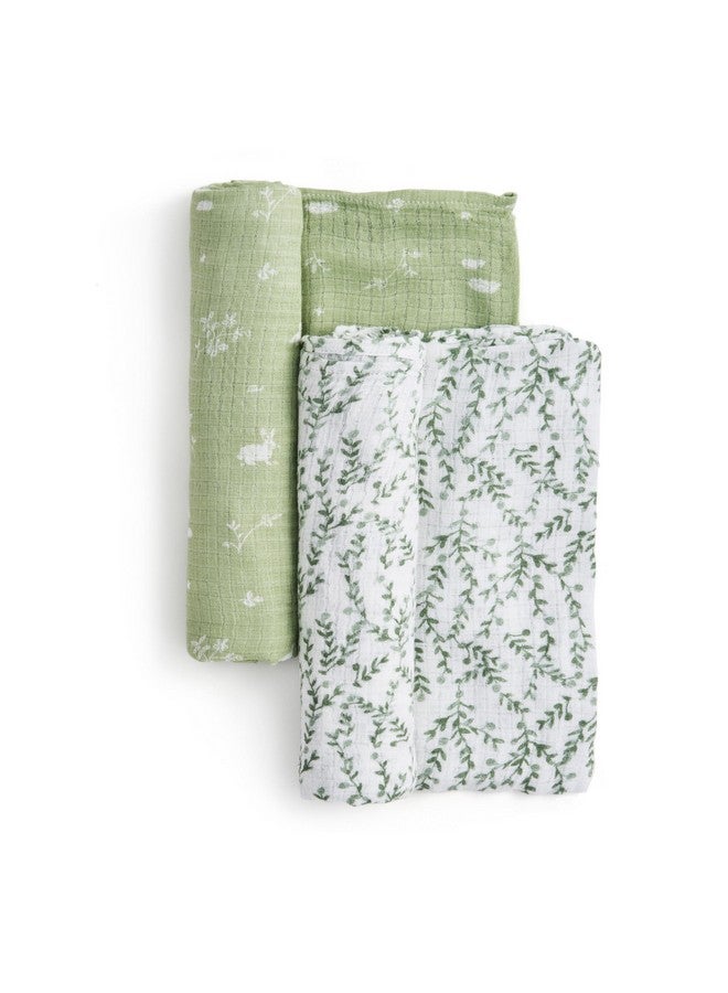 aden + anais Essentials Silky Soft Bamboo Muslin Swaddle, Breathable Baby Blanket, Ideal for Boys, Girls, Newborns, Babies & Infants, Receiving Blanket, Lightweight Wrap, 2 Pack, Nature Friends - Image 3