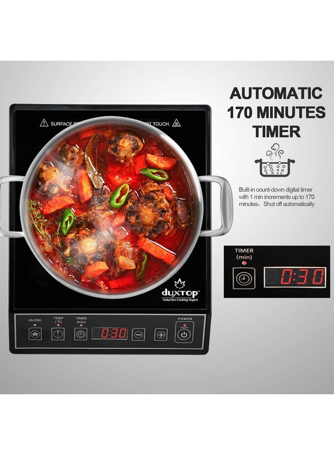 Duxtop Duxtop 1800W Portable Induction Cooktop Countertop Burner, Black 9100MC/BT-M20B  - Image 3