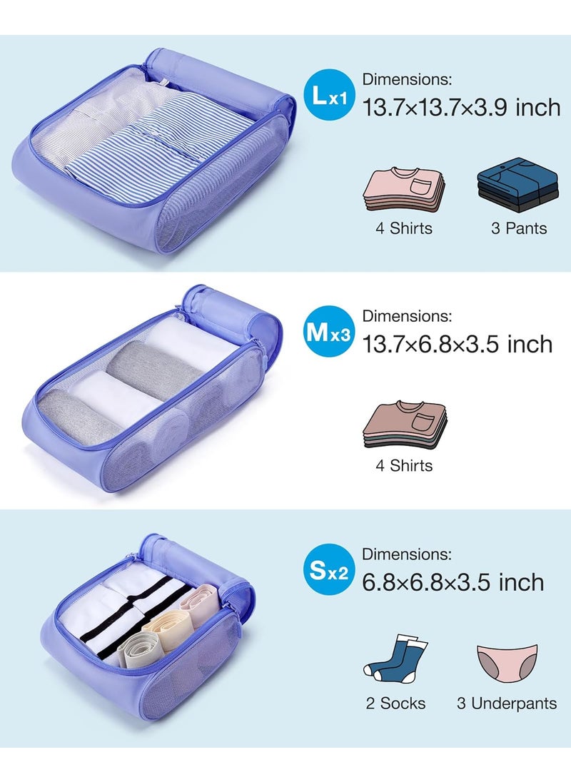 BAGSMART BAGSMART Keep Shape Packing Cubes for Travel 6 Set Travel Cubes for Packing Lightweight Suitcase Organizer Bags Set for Travel Essentials  - Image 2