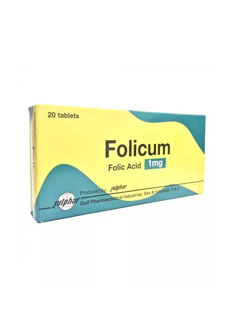 Folicum 1 Mg Tablets 20'S