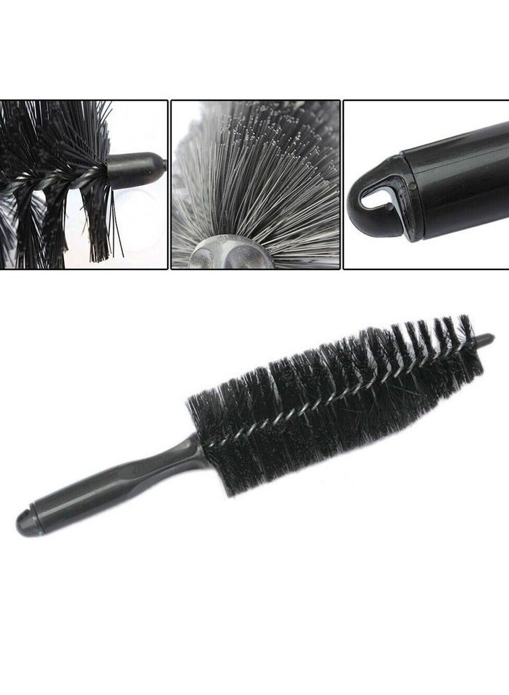 OR MENG Tire Cleaning Brush Car Wheel Cleaning Brush with Round and Pointed Head Vehicle Washing Tools Black 1 Pcs - Image 5