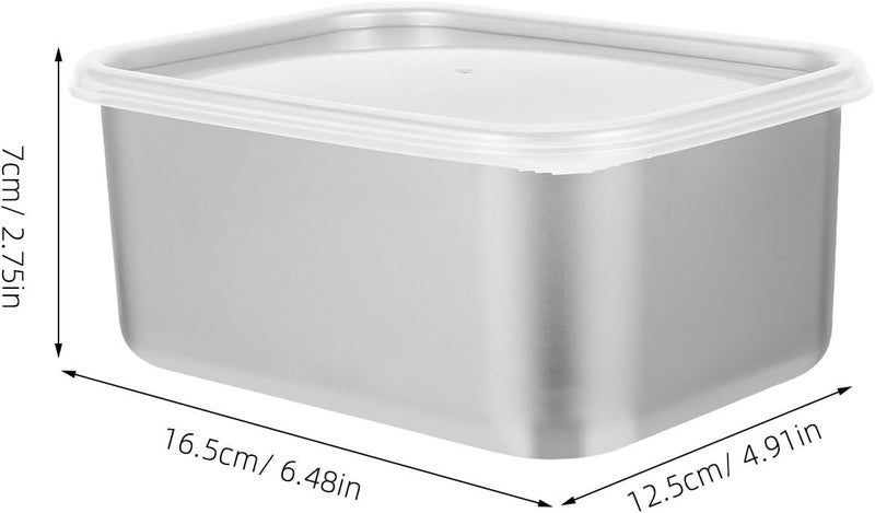 SMASOLO Stainless Steel Food Storage Container Airtight Dumpling Freezer Box Small Size with Mesh for Refrigerator and Kitchen Meal Prep - Image 2