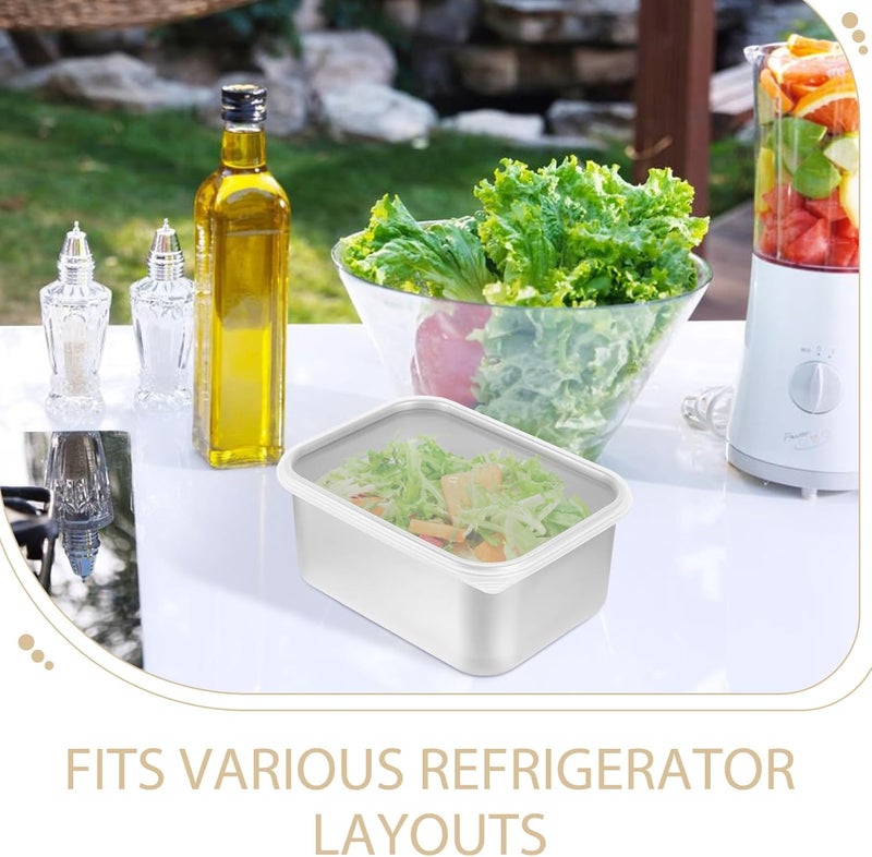 SMASOLO Stainless Steel Food Storage Container Airtight Dumpling Freezer Box Small Size with Mesh for Refrigerator and Kitchen Meal Prep - Image 3