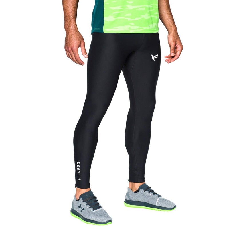 Zexer Men Compression Lower, Pants Tights for Gym Sports Training Polyester Lycra Legging (Black, X-Large) - Image 3