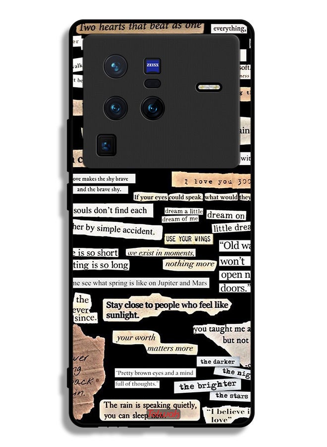 Tolwak Vivo X80 Pro Protective Case Cover Quotes Stickers - Image 2