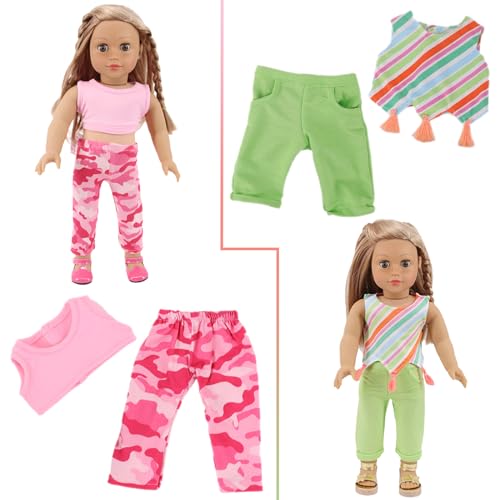 UNICORN ELEMENT 10 Sets American Doll Clothes Gift for 18 Inch Doll Clothes and Accessories Includeding 17 PCS Items Fit for 18 Inch Girl Doll - Image 3