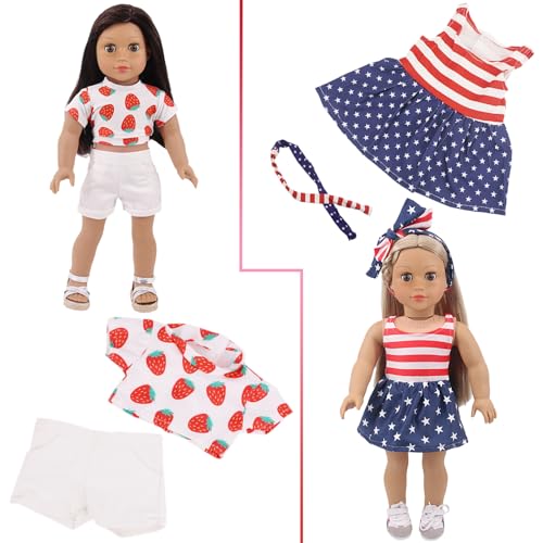 UNICORN ELEMENT 10 Sets American Doll Clothes Gift for 18 Inch Doll Clothes and Accessories Includeding 17 PCS Items Fit for 18 Inch Girl Doll - Image 5