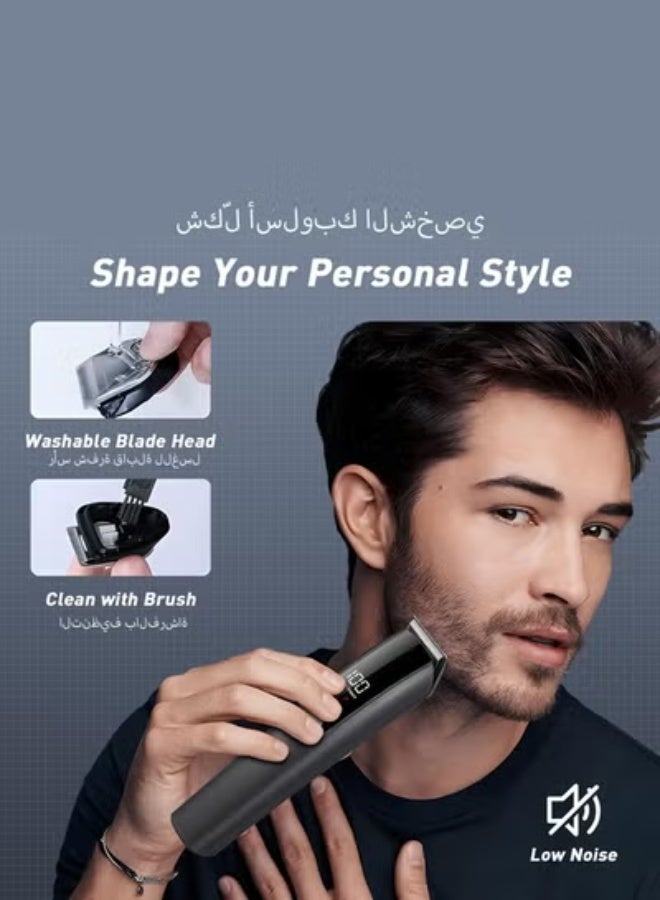 Premium Trimmer for Men, 5-In-1 Shaving Machine with Nose Hair Trimmer, 90 Mins Runtime, Type-C Charging, Mens Cordless Style Kit - Image 4