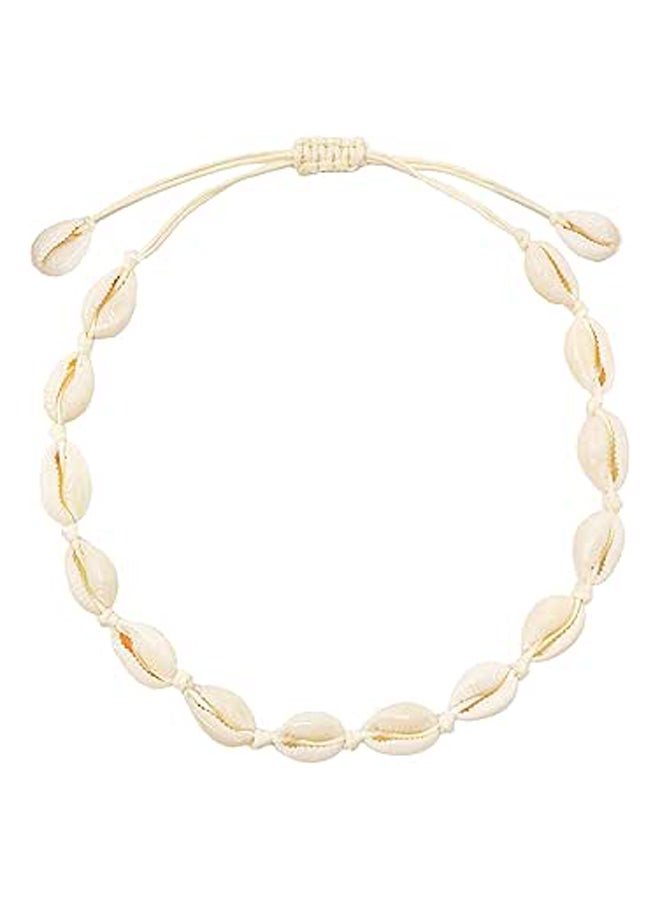 Hugitout Women's Natural Cowrie Shell Necklace, Handmade Shell Choker Adjustable Necklace Hawaii Beach Boho Jewelry  - Image 1