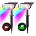 Consciot Solar Spot Lights Outdoor Halloween Decorations 22 LEDs IP67 Waterproof Color Changing Solar Outdoor Lights 8 Colors 2in1 Adjustable Wall Lights for Garden Yard Pathway 2 PackRGB - Image 2