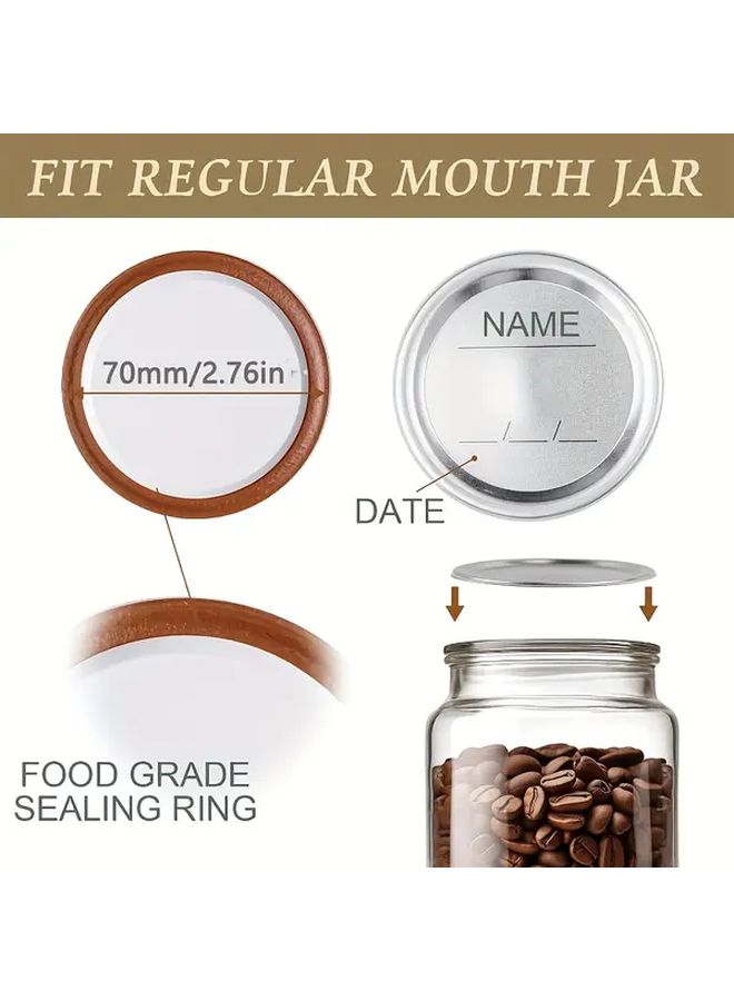 100 Pack Regular Mouth Mason Jar Lids Leak Proof Airtight Seal Rust Food Grade - Image 3