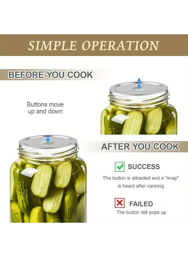 100 Pack Regular Mouth Mason Jar Lids Leak Proof Airtight Seal Rust Food Grade - Image 4