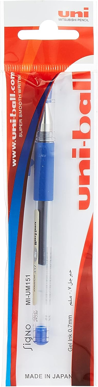 Uniball uni-ball Signo DX 0.7mm Gel Pen - Blue Pack of 12 - Image 3