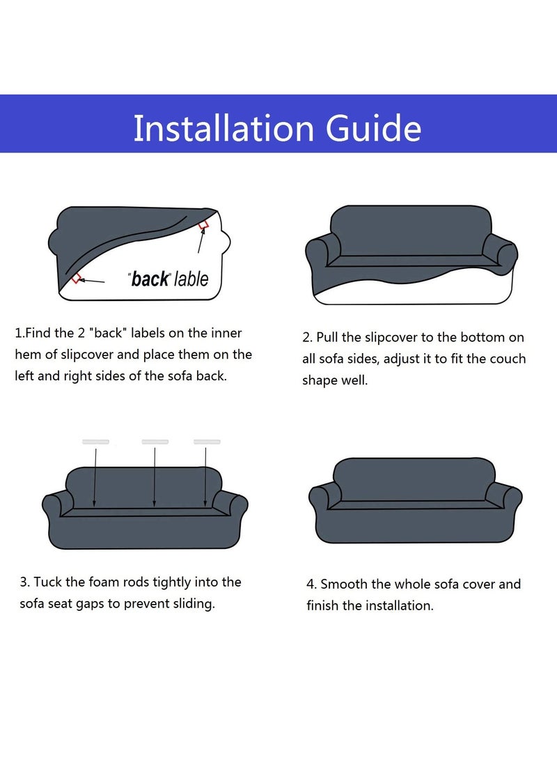 GOLDEN MILLION Stretch Sofa Slipcovers Non-slip Armchair Couch Cover With Elastic Straps Furniture Frotector Washable Anti-Skid - Image 5