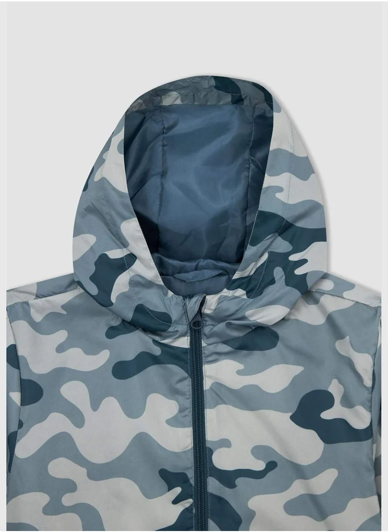 ديفاكتو Boy Hooded Long Sleeve Raincoat