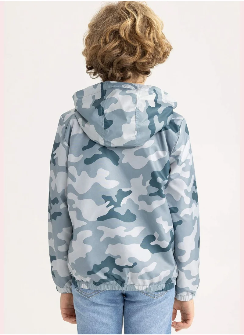 ديفاكتو Boy Hooded Long Sleeve Raincoat