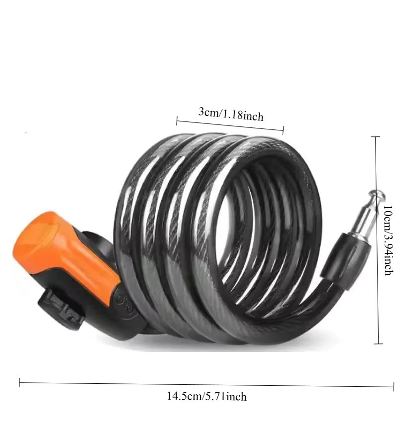 Anti Theft Variant Combination Helmet Chain Lock Disc Wire for Bike EV - Image 4