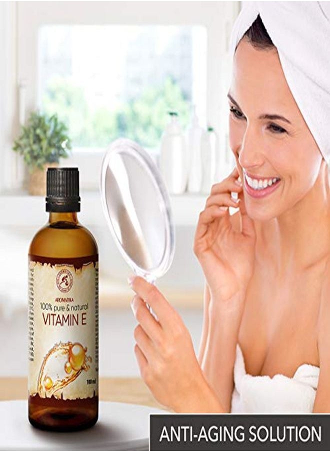 Aromatika Il E 200Ml Tocopherol 100% Natural & Pure Rich In Vitamin E Anti Aging Oil Against Wrinkles Of All Kinds Care For Face Body Care Hair Ideal For Sensitive Skin 2 Bottles Of 100 Ml  - Image 3