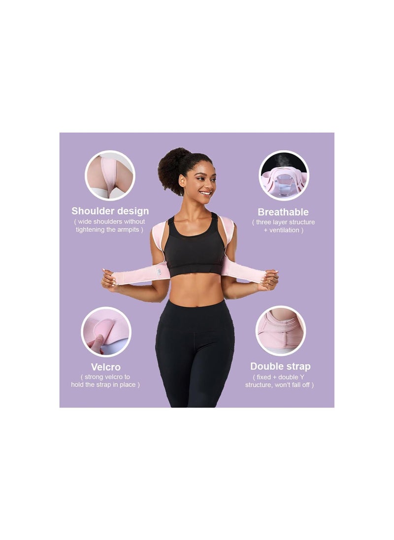 Ezata Seamless Posture Corrector - Ezata Posture Corrector, Unchback Correction Strap, Back Straightener Posture Corrector, Back Brace Posture Corrector for Unisex (Black, M)
