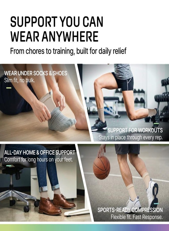 Modvel Foot & Ankle Brace Socks for Sprained Ankle Compression Sleeve - Foot Support for Women & Men - Tendonitis & Arthritis Ankle Brace Sports Running, Torn Ligaments & Women Stabilizing Ankle Wrap - Image 5