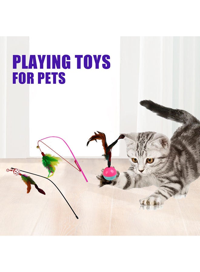 NIBEMINENT 3-Piece Feather Teaser Toy Multicolor 102grams - Image 3