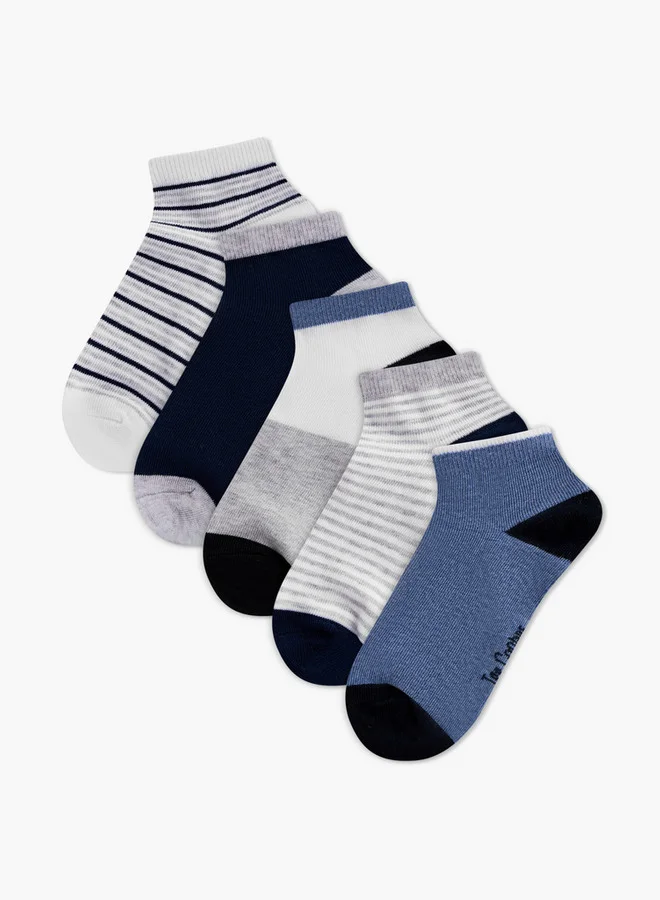 لي كوبر Printed Non Terry Ankle Length Socks - Set of 5