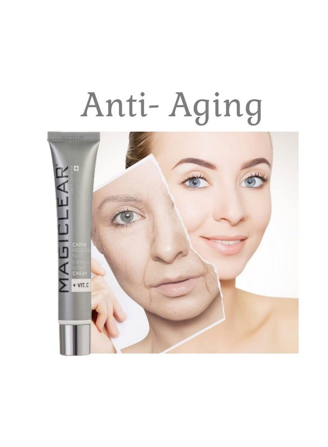 ماجيكلير كريم ماجيكلير الليلي الفاخر للعناية بالبشرة ومضاد للشيخوخة ومرطب يومي للوجه مع ماديكاسوسيد وفيتامين سي وإي للبقع الداكنة مع النياسيناميد ماركة سويسرية 1.76 - Image 2