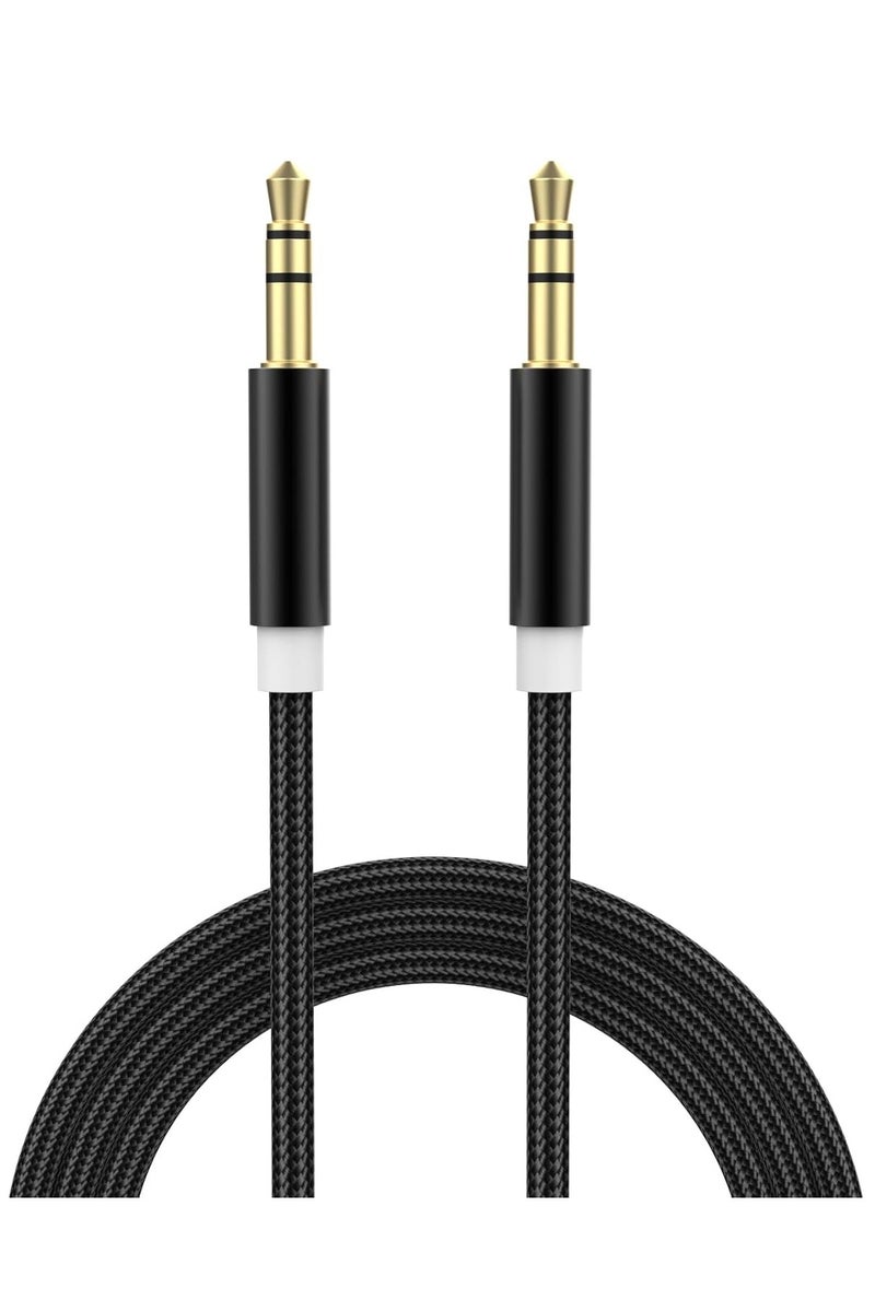 حَبْل تِك 3.5mm كابل الصوت Aux كابل مضفر ذكر إلى ذكر ستيريو مساعد Aux جاك لفون iPad سامسونج الهواتف الذكية أقراص سيارة المنزل ستريو سماعات الرأس المتكلم - Image 1