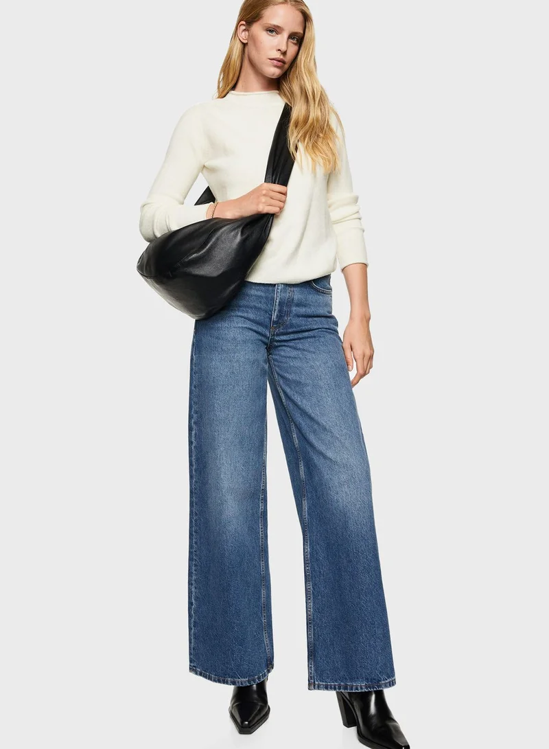 MANGO Crew Neck Knitted Sweater