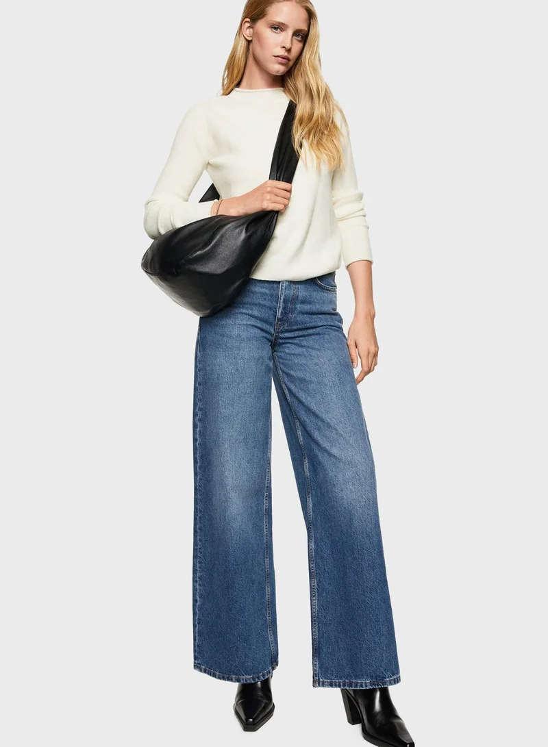 MANGO Crew Neck Knitted Sweater