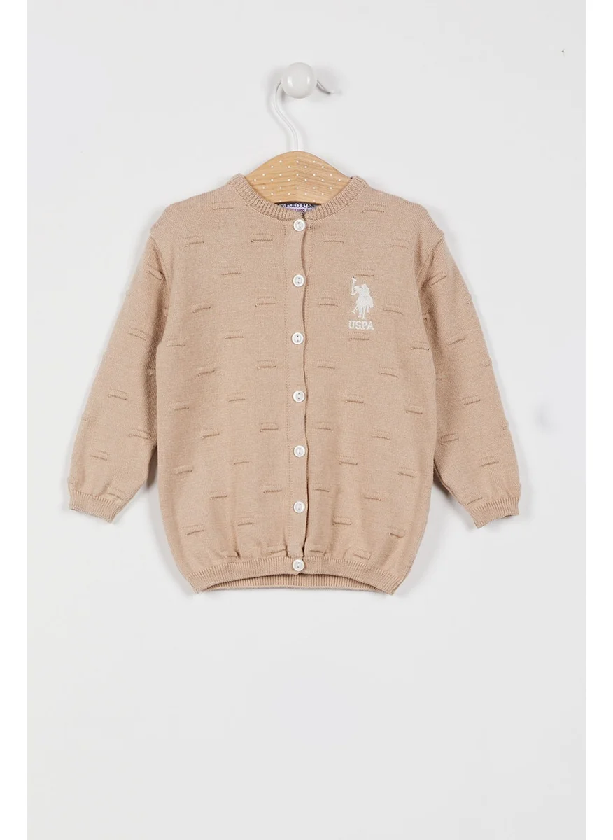 U.S. Polo Assn. Licensed Camel Baby Cardigan