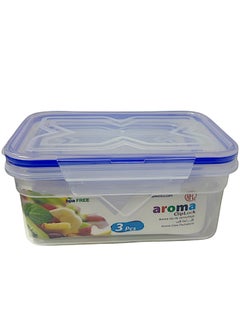 YOLO Microwave Safe Plastic Food Container Airtight Set of 3 Pieces 450ml,900ml and 1800ml-Transparent,BPA Free  - Image 3