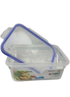 YOLO Microwave Safe Plastic Food Container Airtight Set of 3 Pieces 450ml,900ml and 1800ml-Transparent,BPA Free  - Image 5
