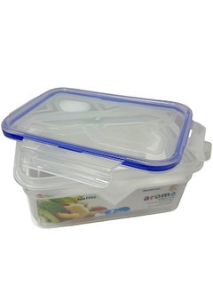 YOLO Microwave Safe Plastic Food Container Airtight Set of 3 Pieces 450ml,900ml and 1800ml-Transparent,BPA Free  - Image 4