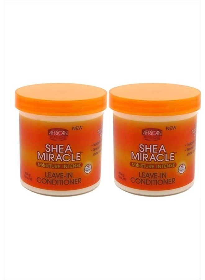 African Pride Shea Butter Miracle Leave-In Cond.15 Ounce (443ml) (2 Pack)  - Image 2