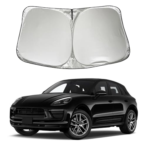 SZYUCHEN Car Windshield Sun Shade Sunshade Compatible with Porsche Macan 2026 2025 2024 2023 20222014 Accessories Foldable Car Front Window Sun Shield Visor - Image 1