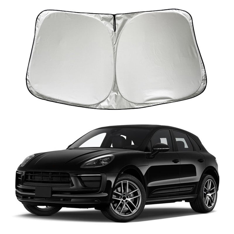 SZYUCHEN Car Windshield Sun Shade Sunshade Compatible with Porsche Macan 2026 2025 2024 2023 20222014 Accessories Foldable Car Front Window Sun Shield Visor - Image 2