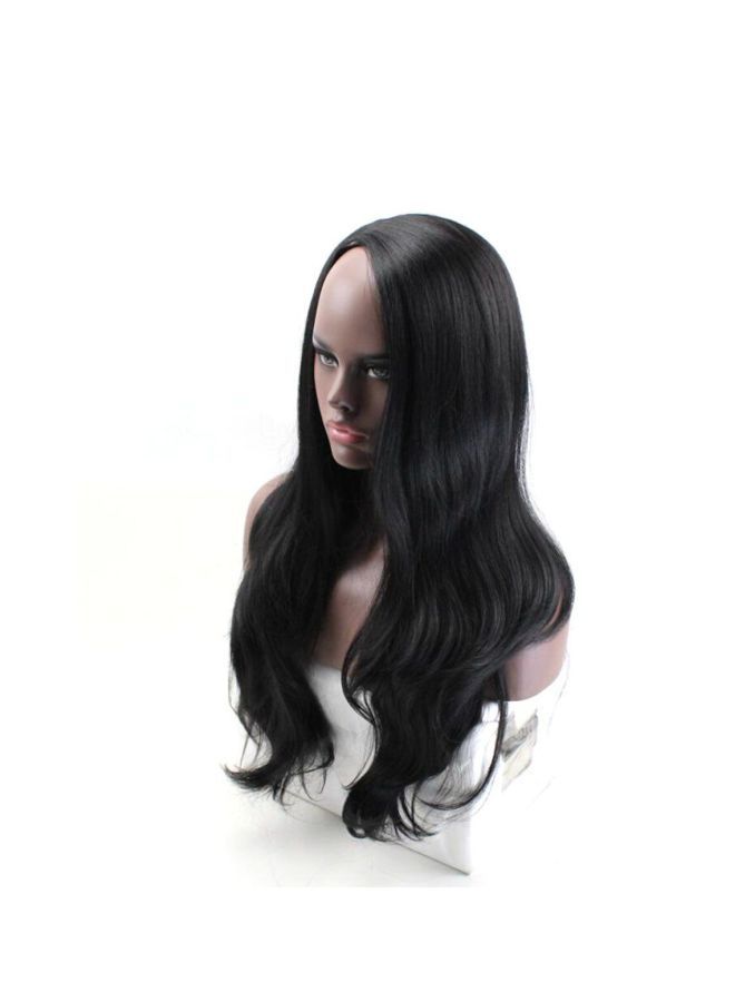NIBEMINENT Straight Synthetic Hair Extension Black 24inch - Image 2