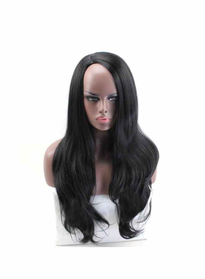 NIBEMINENT Straight Synthetic Hair Extension Black 24inch - Image 3