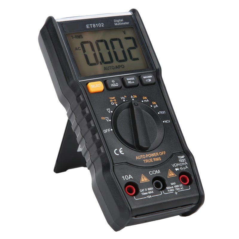 WinAPEX Mini Digital Multimeter 6000 Counts Auto Range Voltage Current Resistance Capacitance Tester - Sturdy ABS Housing with LCD Backlit Display for Household Electrical Use - Image 2