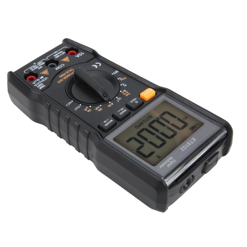 WinAPEX Mini Digital Multimeter 6000 Counts Auto Range Voltage Current Resistance Capacitance Tester - Sturdy ABS Housing with LCD Backlit Display for Household Electrical Use - Image 3