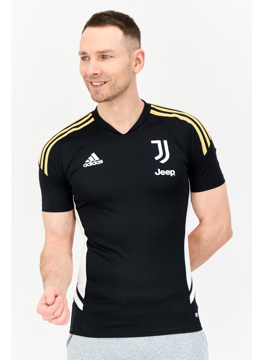 Adidas Men Sportswear Fit Short Sleeves Outdoor Jersey, Black  - Image 1