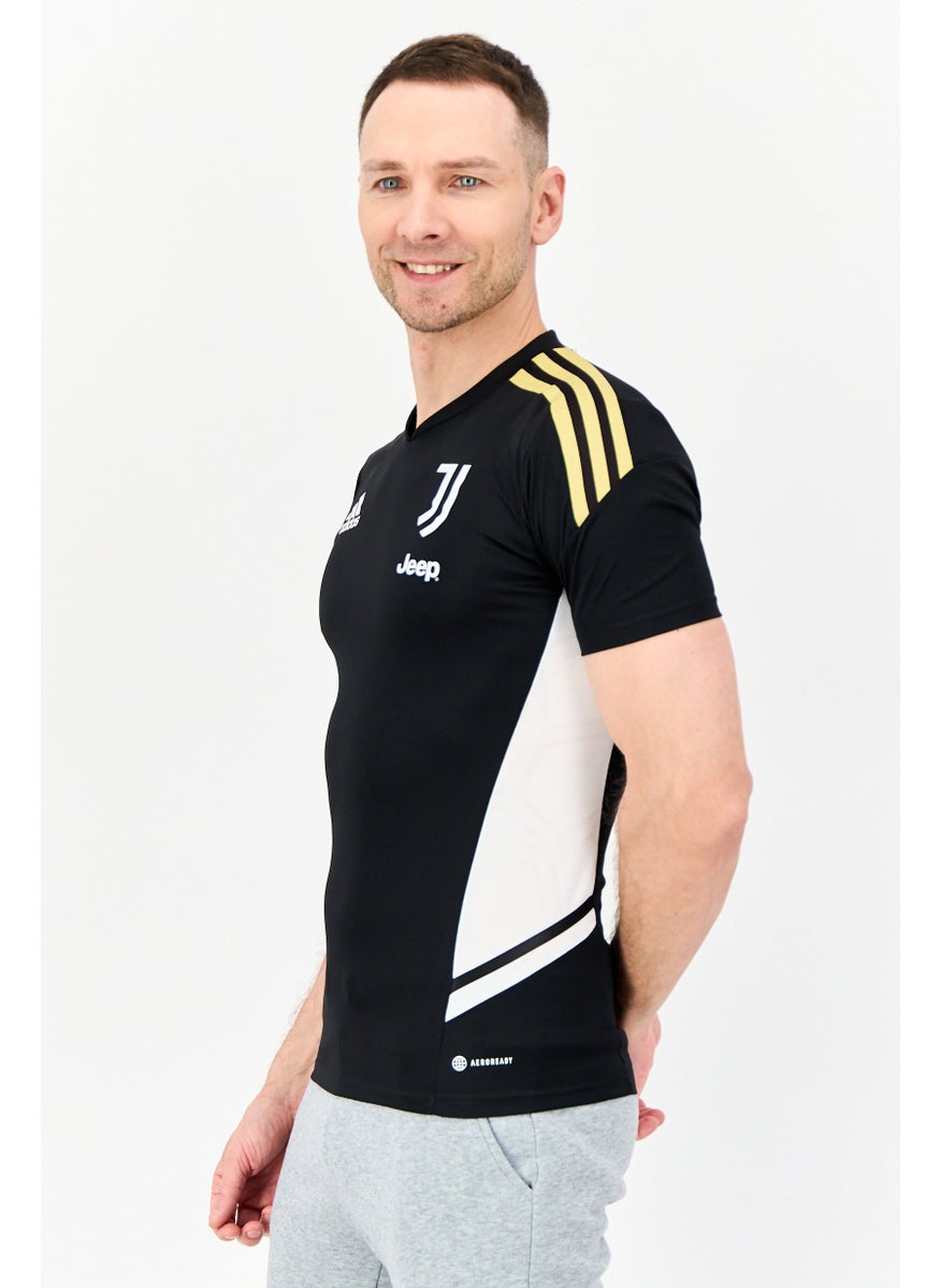 Adidas Men Sportswear Fit Short Sleeves Outdoor Jersey, Black  - Image 4