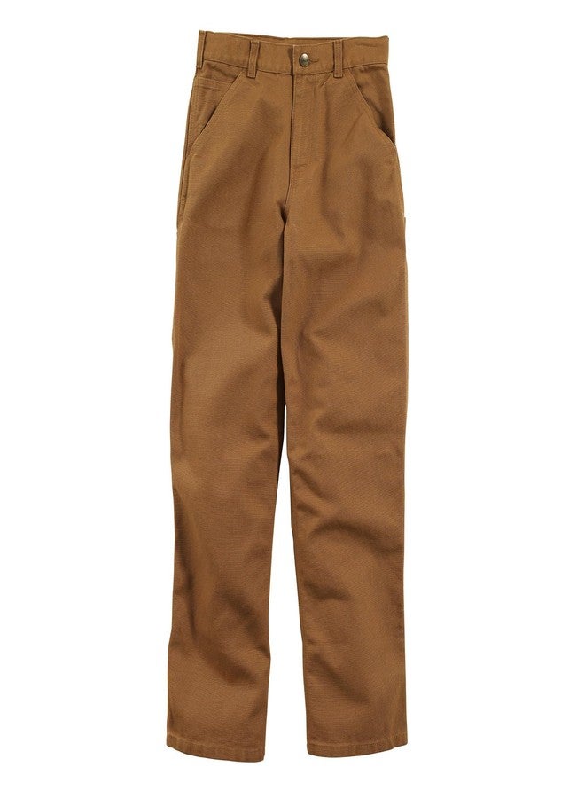 Carhartt Baby & Toddler Boys' Washed Dungaree Pants, Carhartt Brown, 4T - Image 1