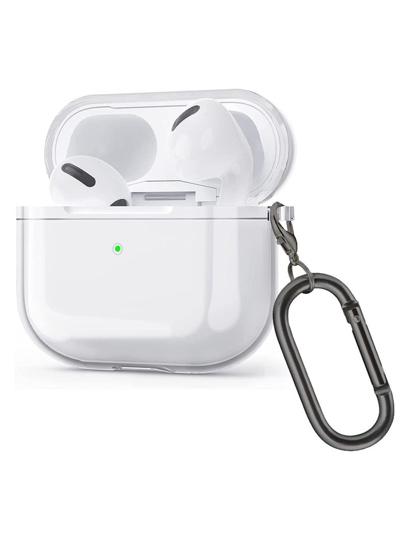 CATANES Wireless Headphone 3 (3rd Generation) Case Clear TPU Flexible Shockproof Cover With Keychain Carabiner - Image 1