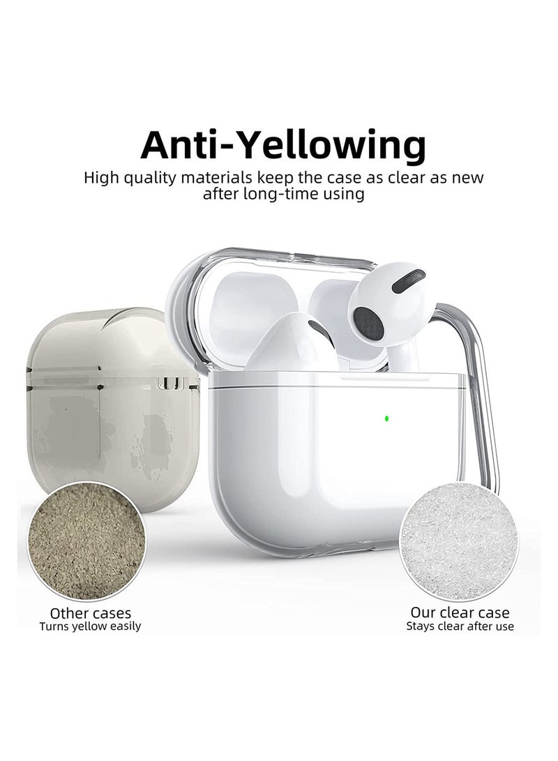 CATANES Wireless Headphone 3 (3rd Generation) Case Clear TPU Flexible Shockproof Cover With Keychain Carabiner - Image 2