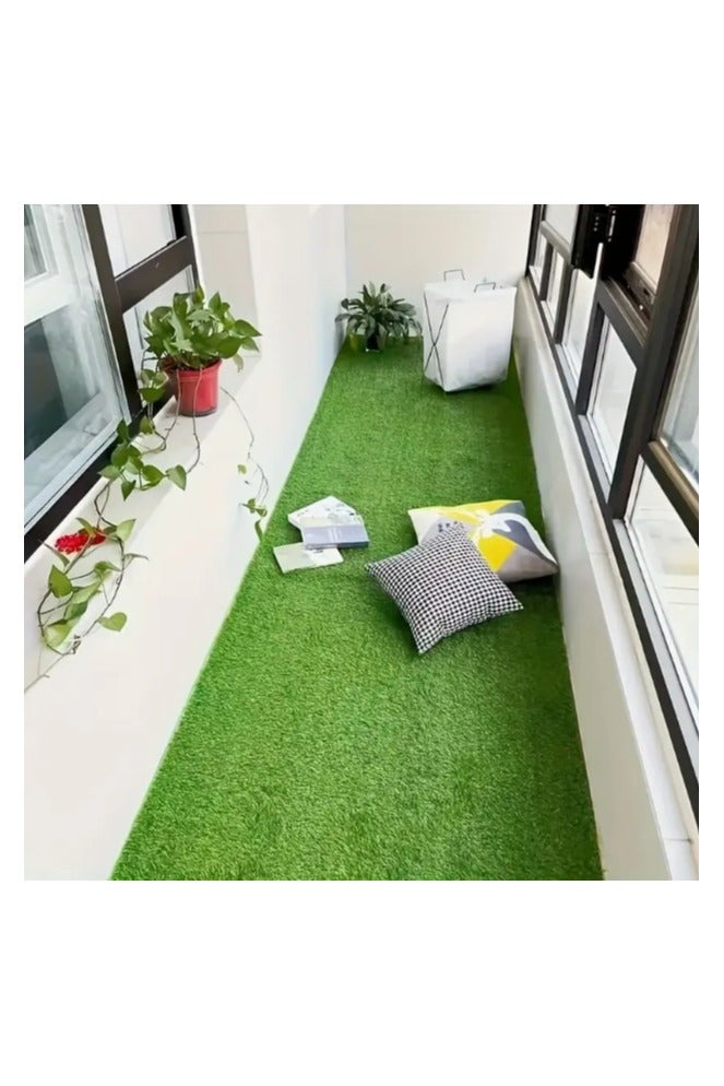 LINGWEI Artificial 𝑮𝒓𝒂𝒔𝒔 𝑪𝒂𝒓𝒑𝒆𝒕 - Realistic 36mm Fake Turf Rug with Drainage Holes | Soft & Durable Synthetic Lawn Mat for Indoor & Outdoor Decoration, Pet & Kids Friendly - Image 3