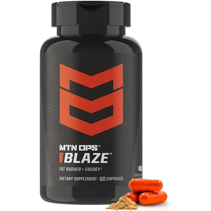 MTN OPS Blaze Fat Burner & Thermogenic Metabolism Booster for Weight Loss, 210mg of Caffeine per Serving Caffeine Pills for Energy Boost, 30 Servings - Image 1